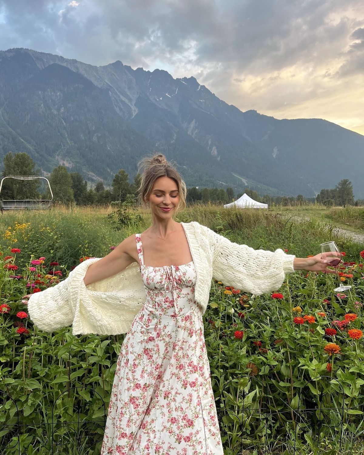 Outfit floreale boho